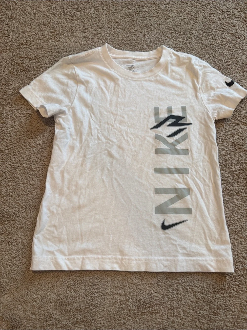 Nike Kids White Graphic Tee Bundle with Colorful Logos